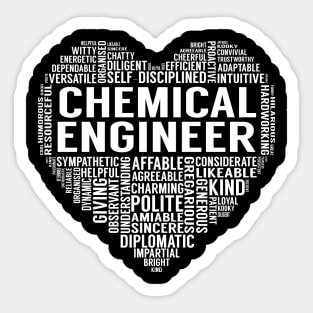Chemical Engineer Heart Sticker
